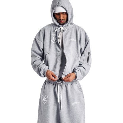GREY TRUAMA UNIT ZIP-UP