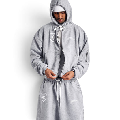 GREY TRUAMA UNIT ZIP-UP