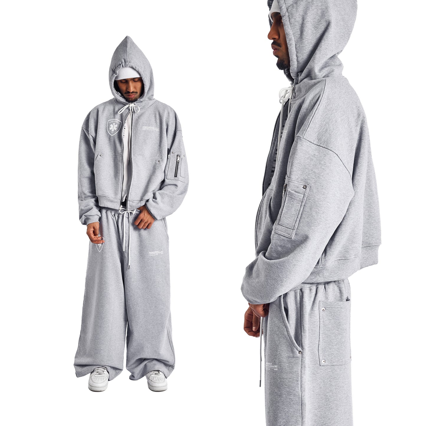 GREY TRUAMA UNIT ZIP-UP