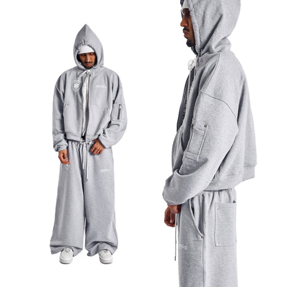GREY TRUAMA UNIT ZIP-UP