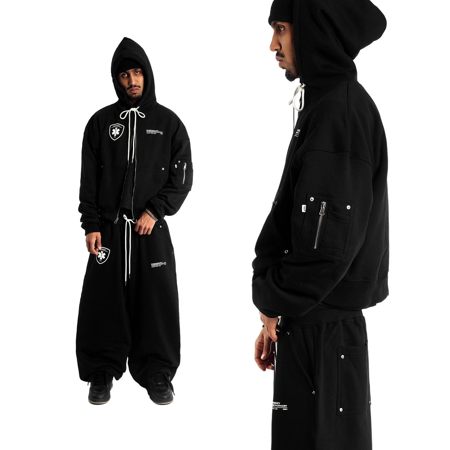 BLACK TRAUMA UNIT ZIP-UP